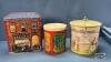 (2) PLASTIC TRAYS WITH (3) ASSORTED TINS - 3