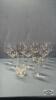 (8)MATCHING WINE GLASSES & 7IN CRYSTAL VASE