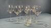 (8)MATCHING WINE GLASSES & 7IN CRYSTAL VASE - 2
