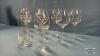 (8)MATCHING WINE GLASSES & 7IN CRYSTAL VASE - 3