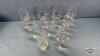 (8)MATCHING WINE GLASSES & 7IN CRYSTAL VASE - 4