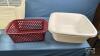 ASSORTMENT OF 10 VARIOUS SIZED PLASTIC BASKETS - 3