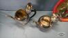 4 PC SILVER PLATE TEA SET WITH 12.5IN TIN TRAY - 5