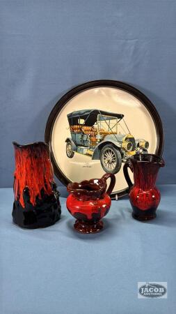 (3) POTTERY PIECES