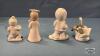 CARNVIAL GLASS RELISH BOWL WITH SMALL FIGURINES - 3