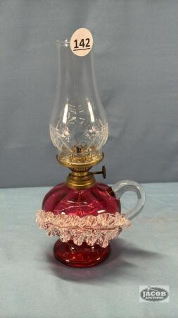 CRANBERRY FINGER COAL OIL LAMP