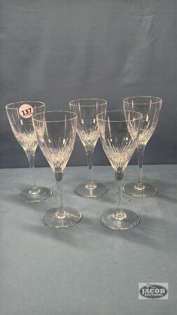 (5) WINE GLASSES