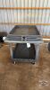 (1) PLASTIC FOUR WHEELED CART WITH TWO SHELVES 46IN X 25IN X 33IN TALL