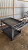 (1) PLASTIC FOUR WHEELED CART WITH TWO SHELVES 46IN X 25IN X 33IN TALL - 2