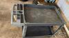 (1) PLASTIC FOUR WHEELED CART WITH TWO SHELVES 46IN X 25IN X 33IN TALL - 4