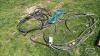 (3) CORDS WITH 230VOLT CORD ENDS. OUTER INSULATION ON ONE IS WORN THROUGH - 3