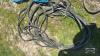 (3) CORDS WITH 230VOLT CORD ENDS. OUTER INSULATION ON ONE IS WORN THROUGH - 5