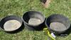 (3) RUBBER FEED PAILS - 3