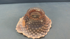 White Opalescent 6in Wide Hobnail Candy Dish - 5