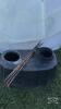 PAIR OF ROUND POLY CALF HUTCHES