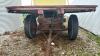 16FT X 7FT FLAT RACK WAGON WITH 1000 GALLON POLY TANK - 12