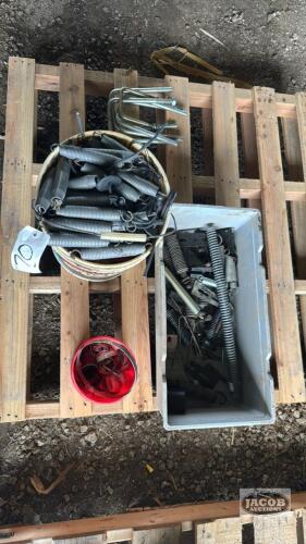 LOT OF SPRINGS, U-BOLTS, AND GEAR CLAMPS