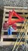 LOT OF MAGNETIC, FLASHERS, SAFETY TRIANGLES, LANEWAY MARKERS, AND 10 PEGS - 2