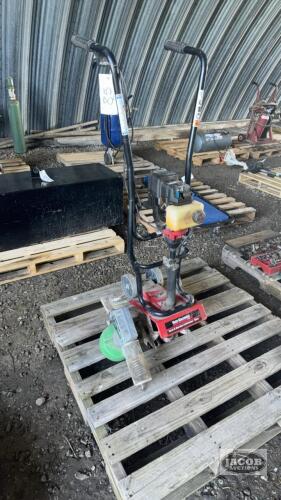 YARD MACHINES 31CC TILLER (NOT RUNNING) AND PROPANE FOGGER