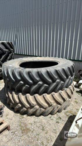 PAIR OF TITAN 20.8R42 TRACTOR TIRES