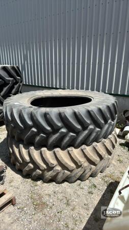 PAIR OF TITAN 20.8R42 TRACTOR TIRES
