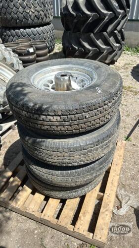 (4) HERCULES ST235/80R6 124/120L TIRES