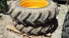 PAIR OF 11.2-24 TIRES ON 8 BOLT RIMS - 4