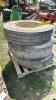 (3) ASSORTED 11R22.5 TIRES ON RUSTY RIMS - 4