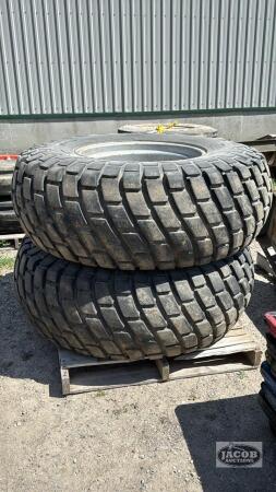 (2) ARMSTRONG 18.4-26 TIRES ON 8 BOLT RIMS