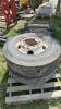 (2) UNMATCHED 11R22.5 TIRES ON 10 BOLT STEEL RIMS - 2