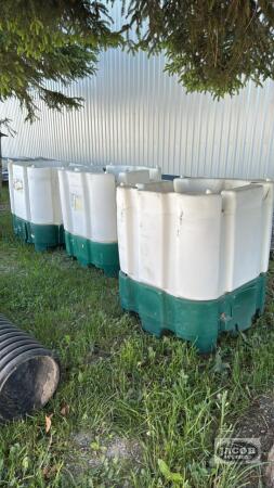 (3) STACKABLE APPROX 400 LITRE TOTES