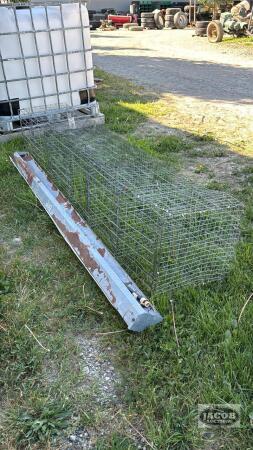 8FT LONG CHICKEN CAGE WITH FEEDER