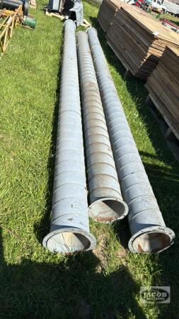 (3) LENGTHS OF 9IN SILO PIPE