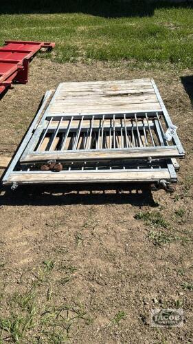 (3) 47IN GALVANIZED HORSE STALL SLIDING DOORS
