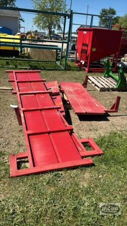 12FT STEEL SIDE RACKS OFF DUMP WAGON