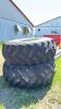 PAIR OF ARMSTRONG 24.5-32 TIRES ON 10 BOLT RIMS
