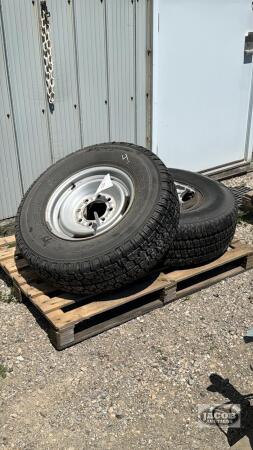 (2) UNUSED SPARE TIRES ON RIMS