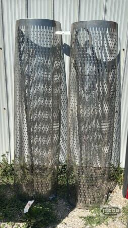 (2) STAINLESS STEEL EXHAUST SHEILD FOR HWY TRUCK