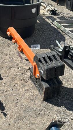 (4) 45KG FRONT MOUNT WEIGHTS ON FRAME