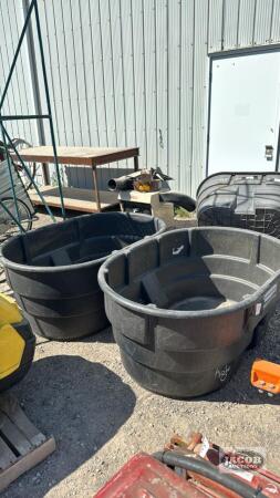 (2) RUBBERMAID 150 GALLON WATER TROUGHS
