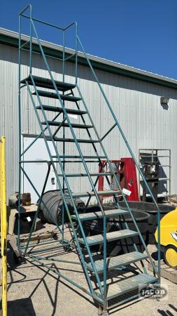 12 STEP METAL ROLLING LADDER