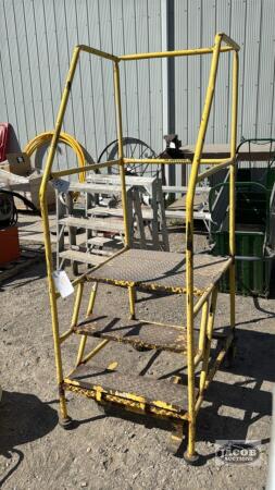 3 STEP METAL ROLLING LADDER