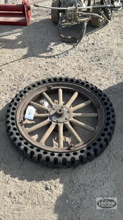 WOODEN SPOKED WHEEL