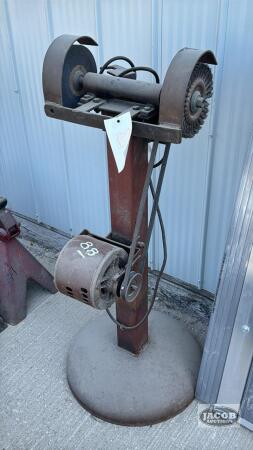 OLDER PEDESTAL GRINDER WITH 3HP 120V MOTOR