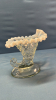 Opalescent Hobnail Fluted Vase -6in High