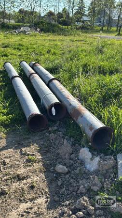 6-8FT LENGTHS OF 9IN SILO PIPE WITH ELBOW