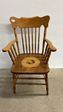 Refinished Commode Style Arm Chair