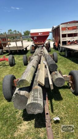 6 WOODEN HYDRO POLES