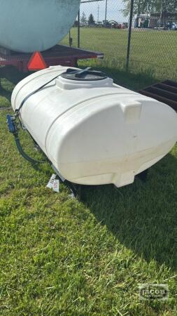 300 GALLON OVAL POLY TANK ON SADDLE BRACKET