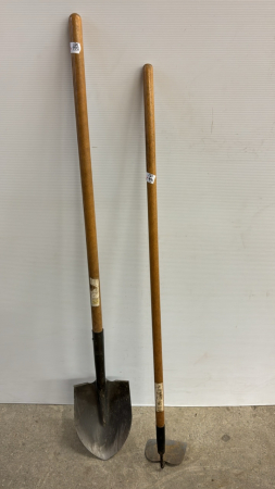 Long Handled Round Mouth Shovel & Hoe